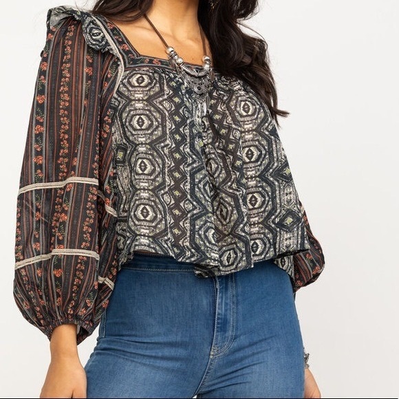 Free People Mostly Meadow Blouse - Picture 2 of 5
